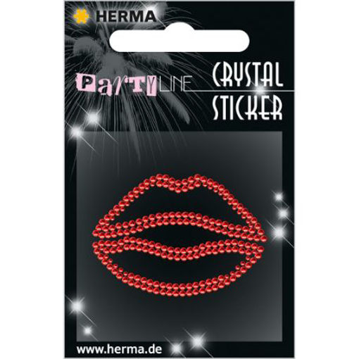 Picture of CRYSTAL STICKERS RED LIPS